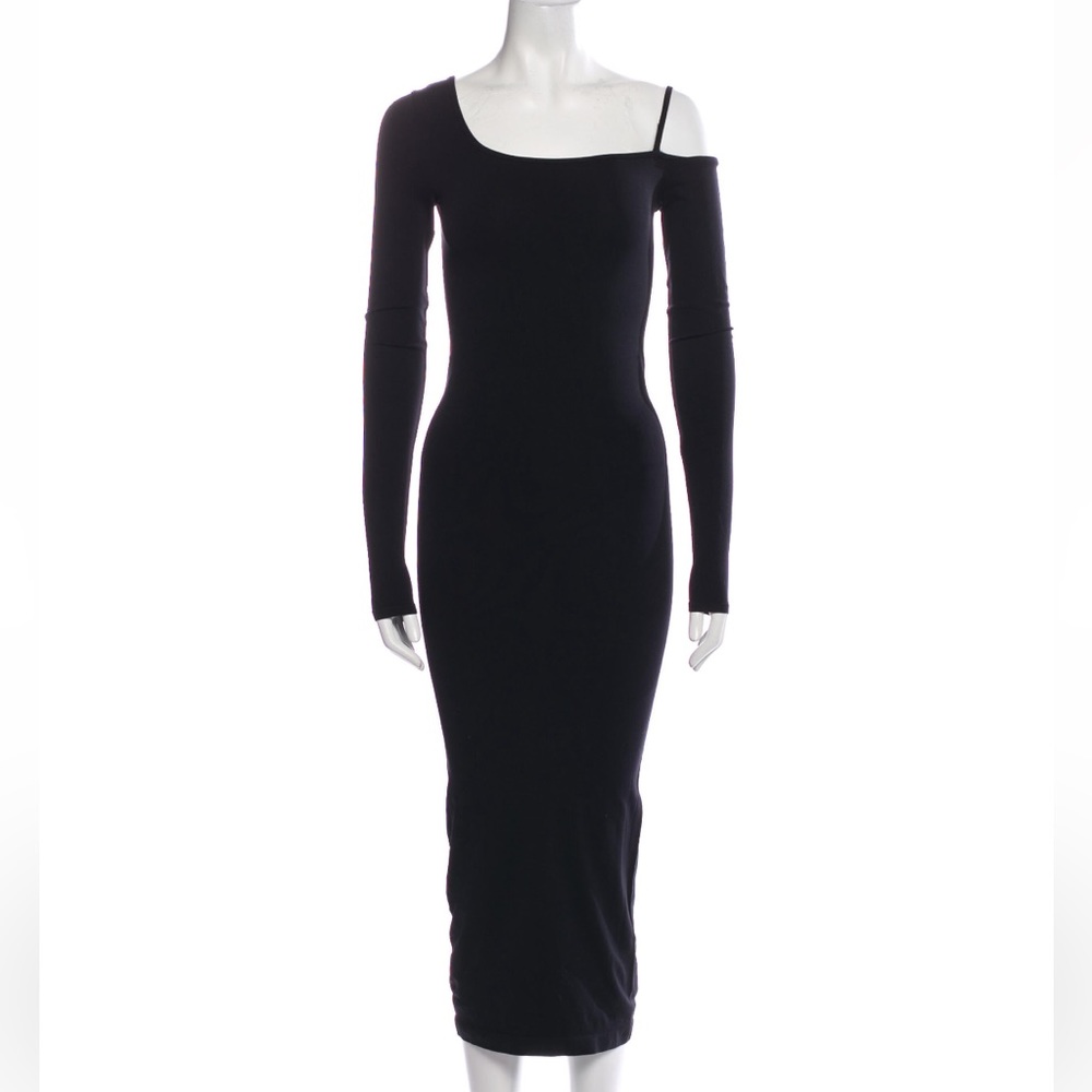 Helmut Lang Nylon Midi Dress Black